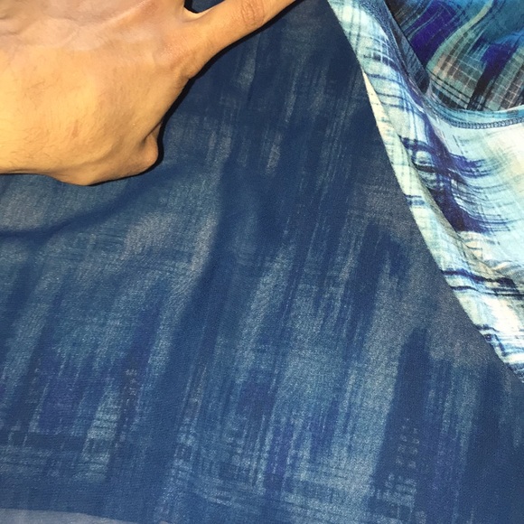 New Directions blue watercolour top - Picture 7 of 8